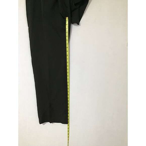 Jones Wear Suit Trouser Pants Womens 14 Black Pinstripe Wide Leg Professional - Picture 10 of 12